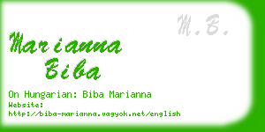 marianna biba business card